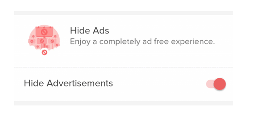 Hide Ads on Tinder