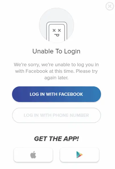 To brave broswer can tinder login not Can't log