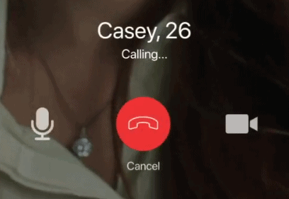 Bumble video and voice call icons