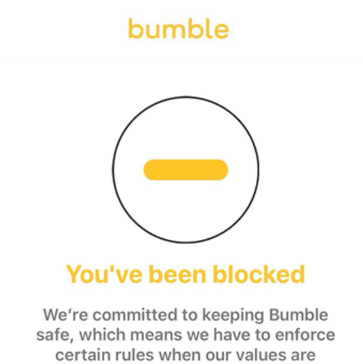 Bumble Account Blocked