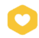 Bumble Yellow Heart Icon