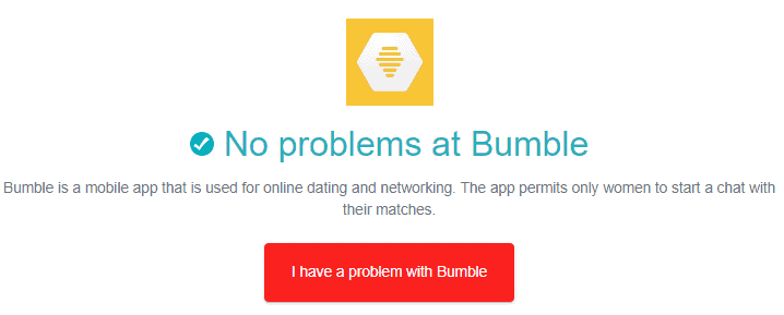 Is Bumble Down - down detector