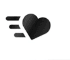 Tinder Black heart icon