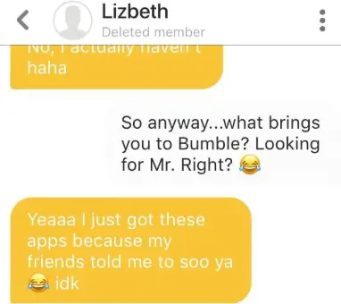 Bumble Deleted Member