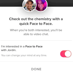 Enable Tinder Face to Face Video Chat