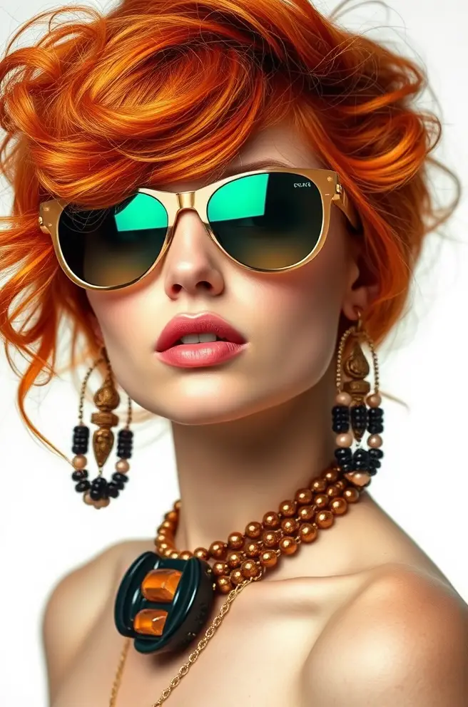 Accessorized Ginger Hair Styles