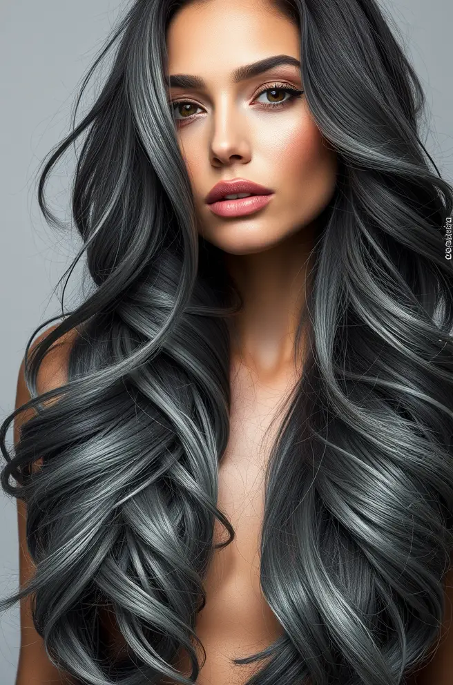 Artistic Gray Blending Concepts for Dark Hair