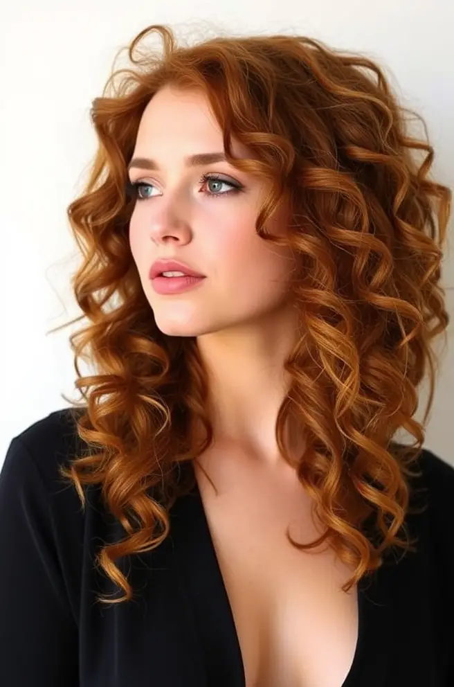 Auburn Hair Color for Curly Styles