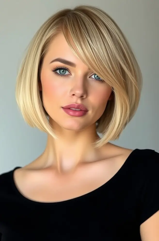 Blonde Hair in a Chic Bob Cut