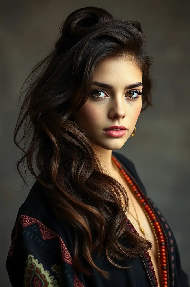 Bohemian Dark Brown Hair Styles