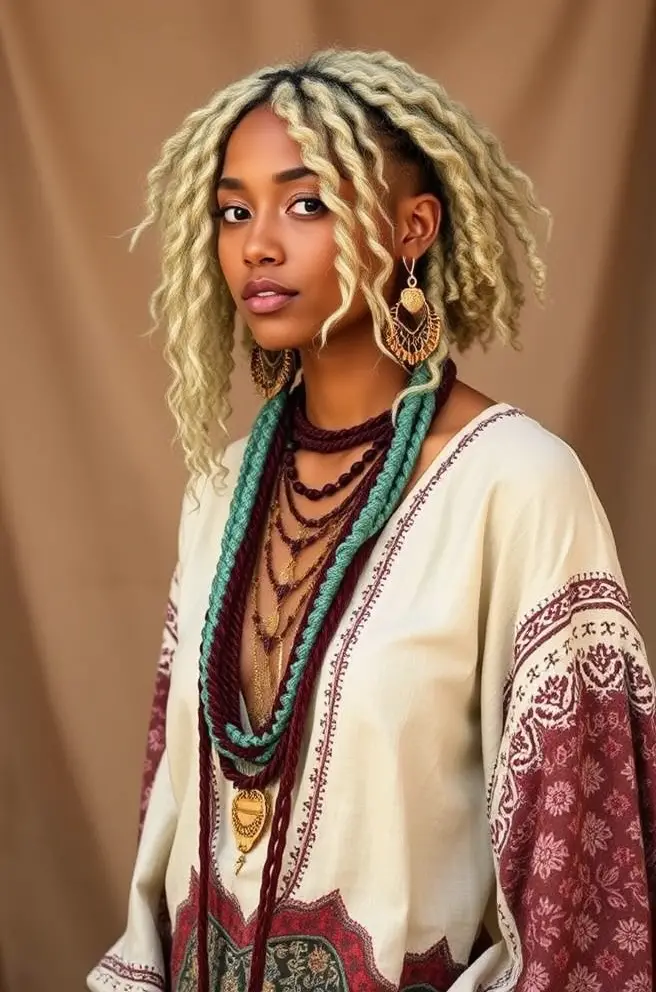 Bohemian-Inspired Styles for 2C Hair