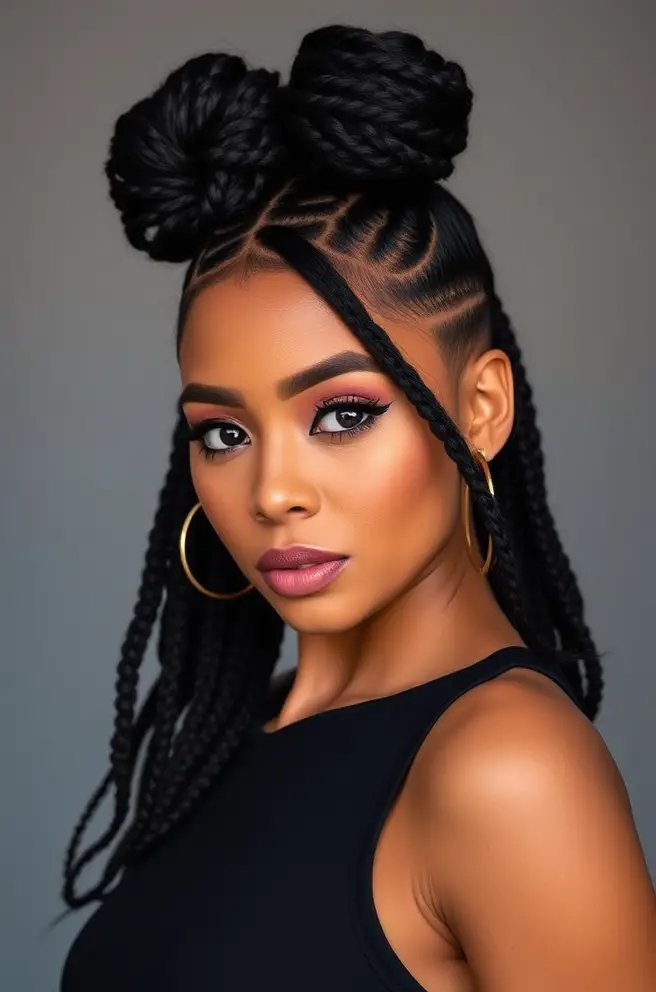 Bold 2B Hair Half-Up Styles for a Trendy Vibe