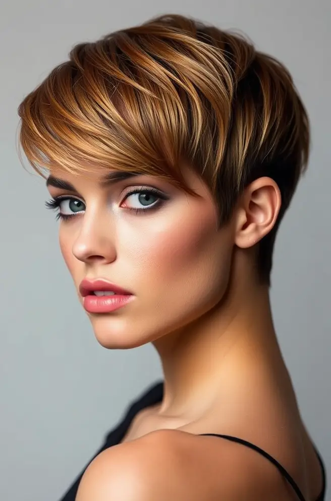 Bold Fade Haircut for Pixie Cut Enthusiasts