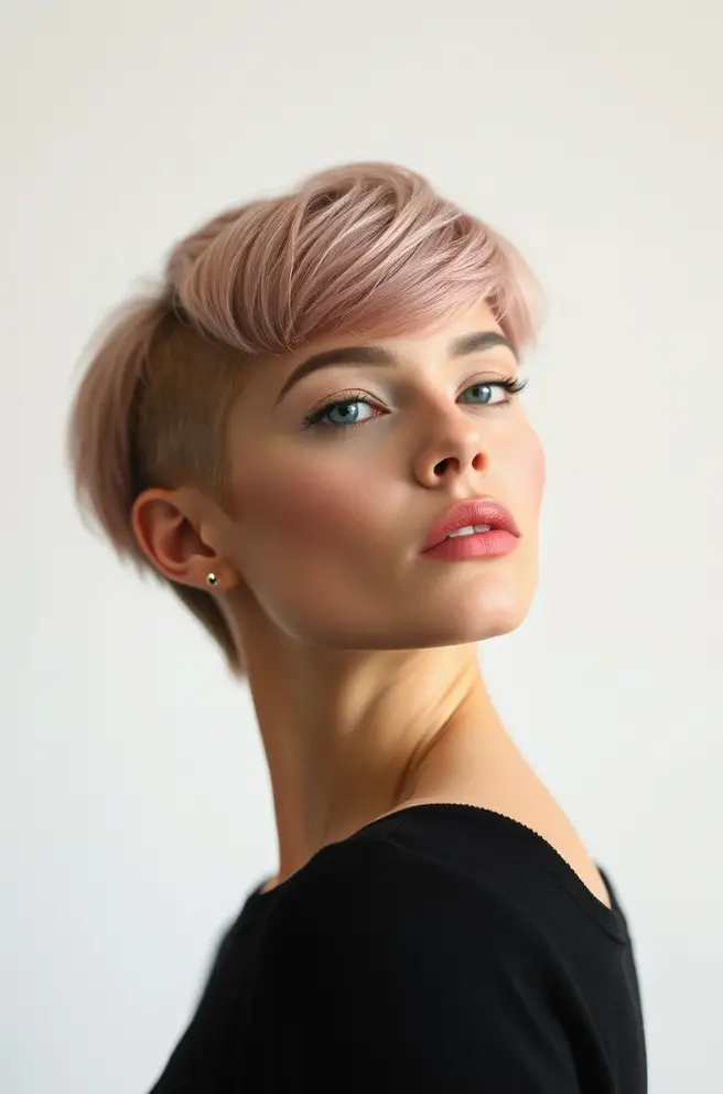 Bold Rose Gold Pixie Cut for the Fearless