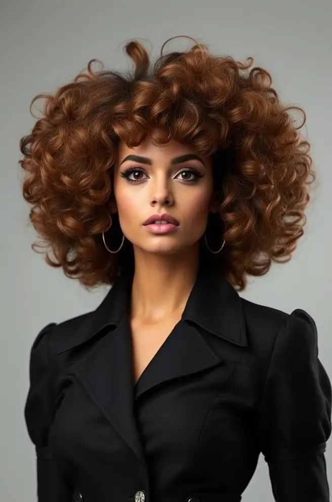 Bold and Voluminous Perm Hair for Statement Style