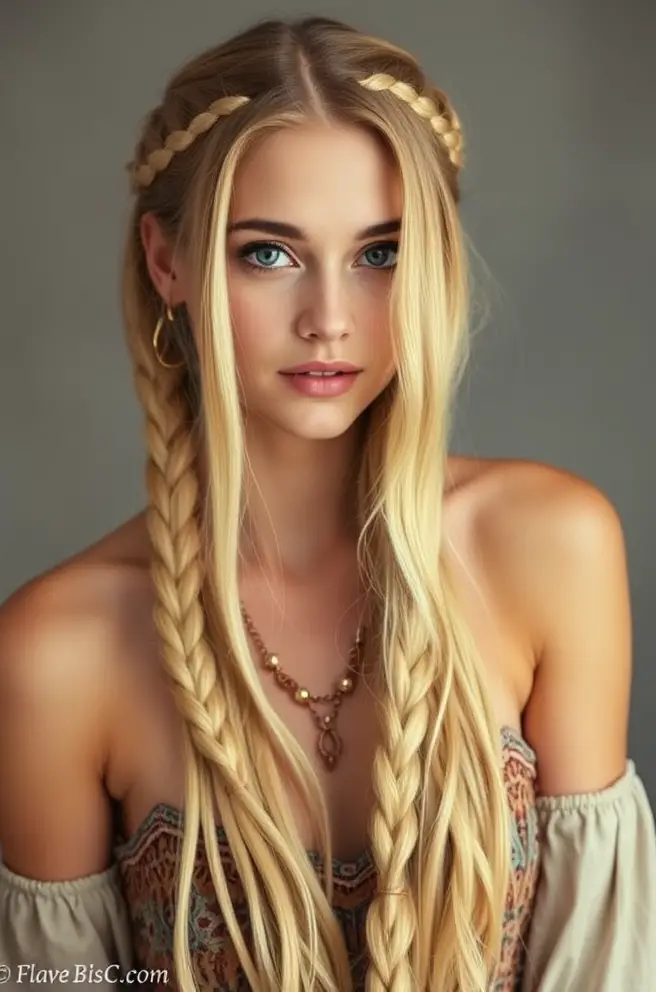 Braided Blonde Hair for a Boho Vibe