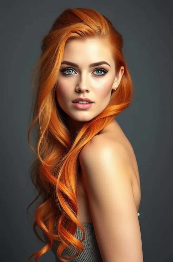 Bright Orange Hair Highlights for a Fun Twist