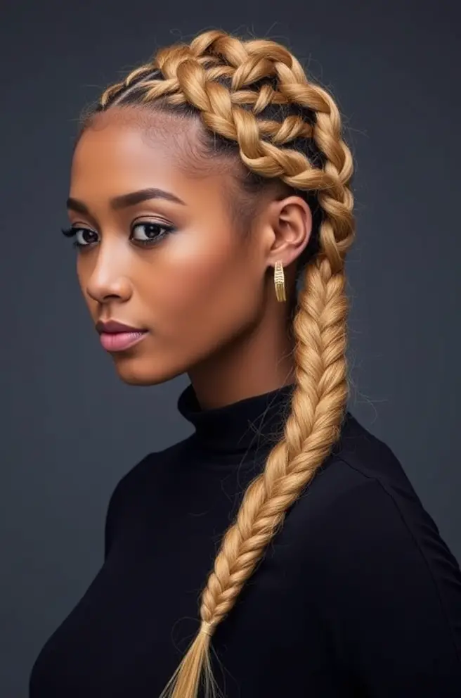 Chic Braid Styles for 3B Hair