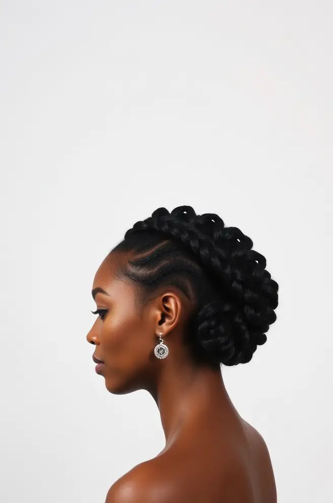 Chic Braided Crown for 4B Hair