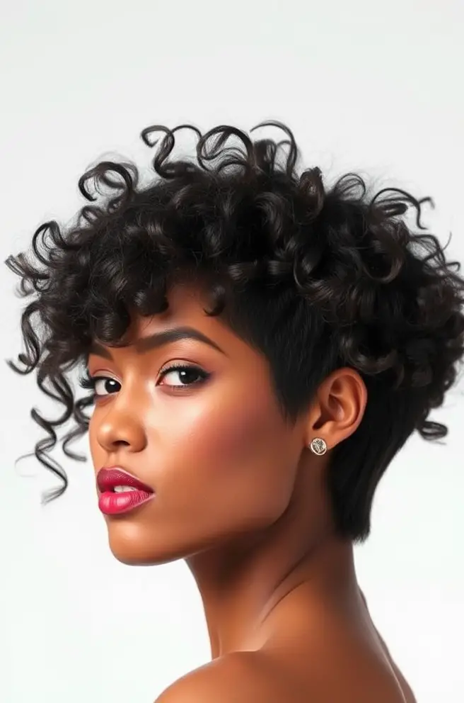 Chic Fade Haircut for Curly Hair