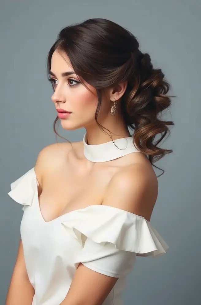 Chic Half-Up Hairstyle for 2A Hair