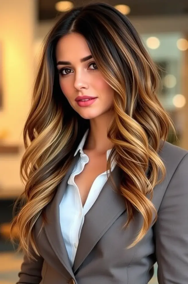 Chic Ombre Hair Color Ideas for Business Casual