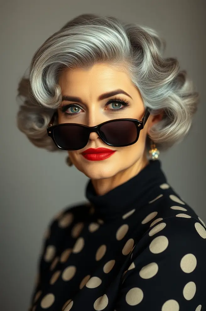 Classic Gray Hair Retro Style for Timeless Charm