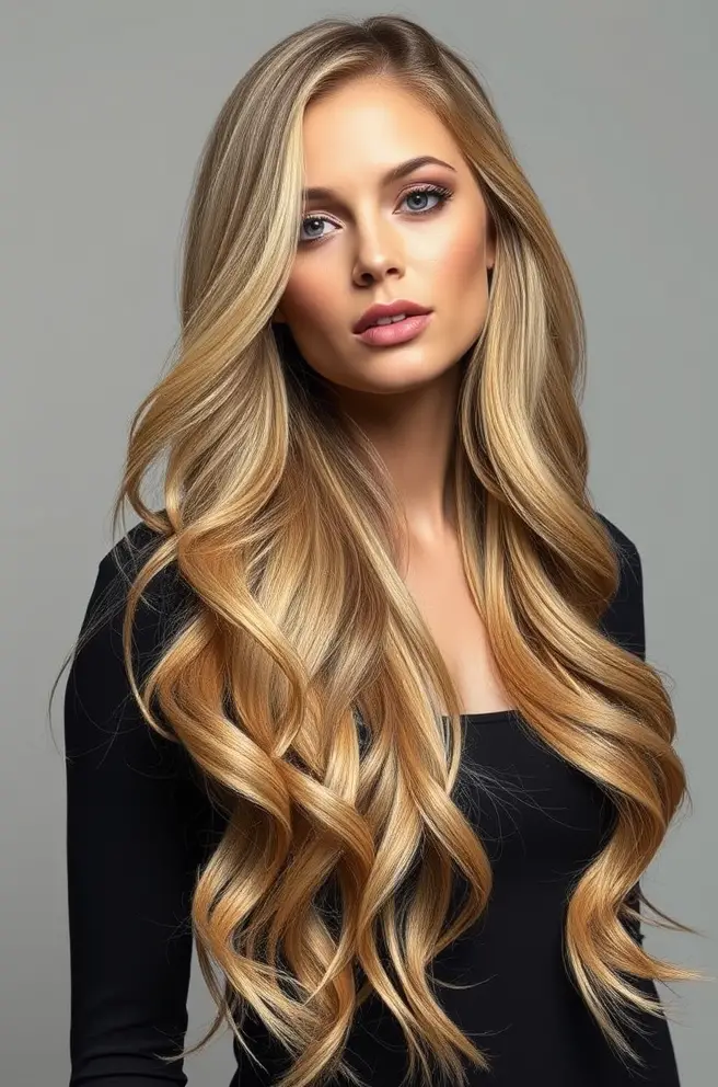 Classic Long Bronde Locks with Shine