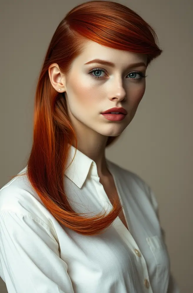 Classic Red Hair with a Sleek Finish