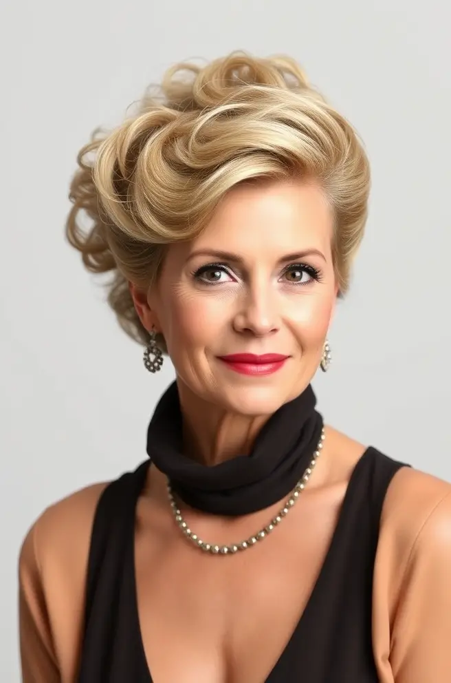 Classic Updo for Women Over 60