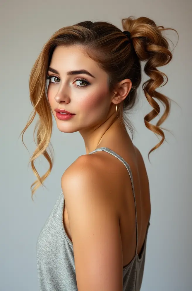 Coarse Hair: Flirty Side Ponytail for a Fun Vibe