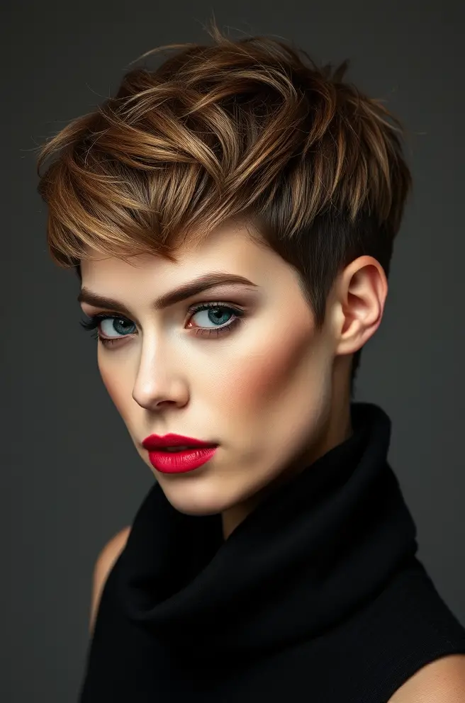 Coarse Hair: Textured Pixie Cut for Creative Edge