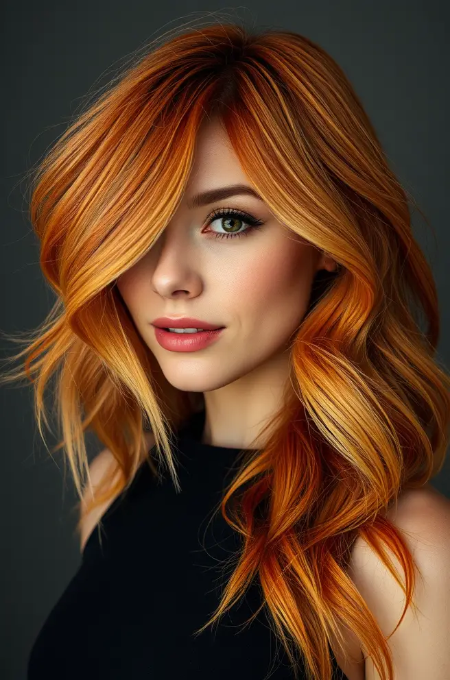 Daring Orange Hair Ombre for a Unique Gradation