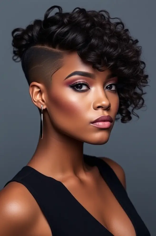 Dazzling Low Taper Fade and Curly Blowout Combos