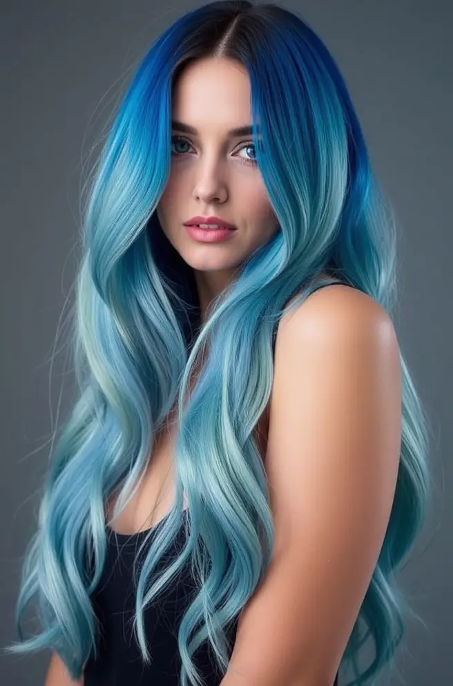 Dreamy Ombre Blue Hair Colors to Explore