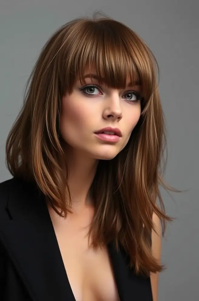 Edgar Hairstyle with Dramatic Fringe