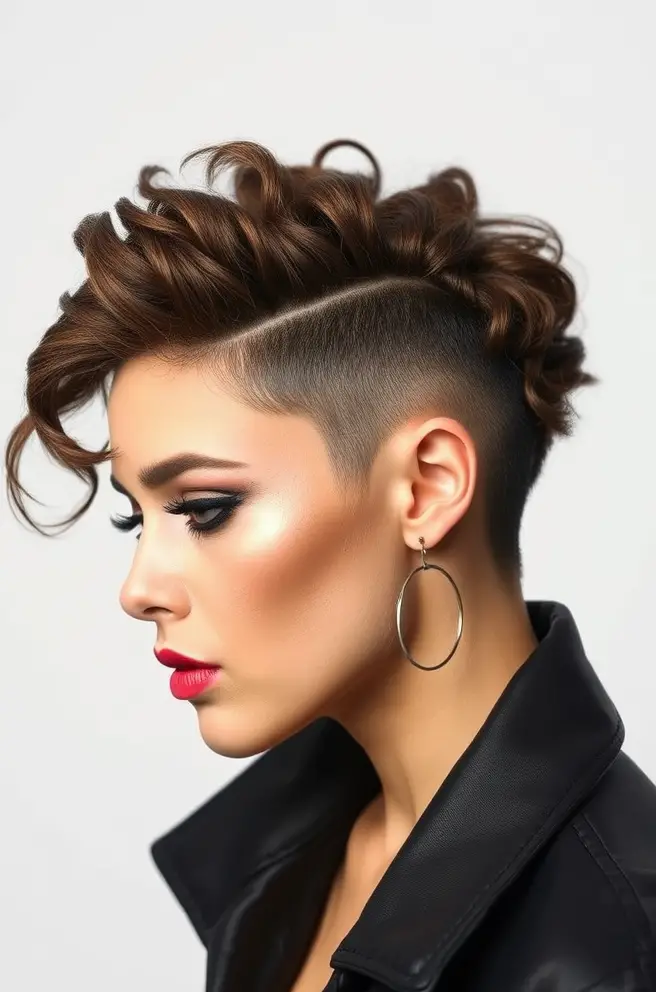 Edgy Low Fade Curly Hair Design for a Trendy Twist