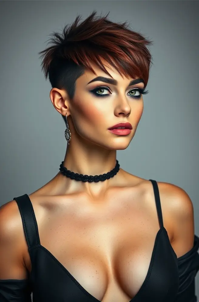 Edgy Wolf Cut Short Hair for Bold Women