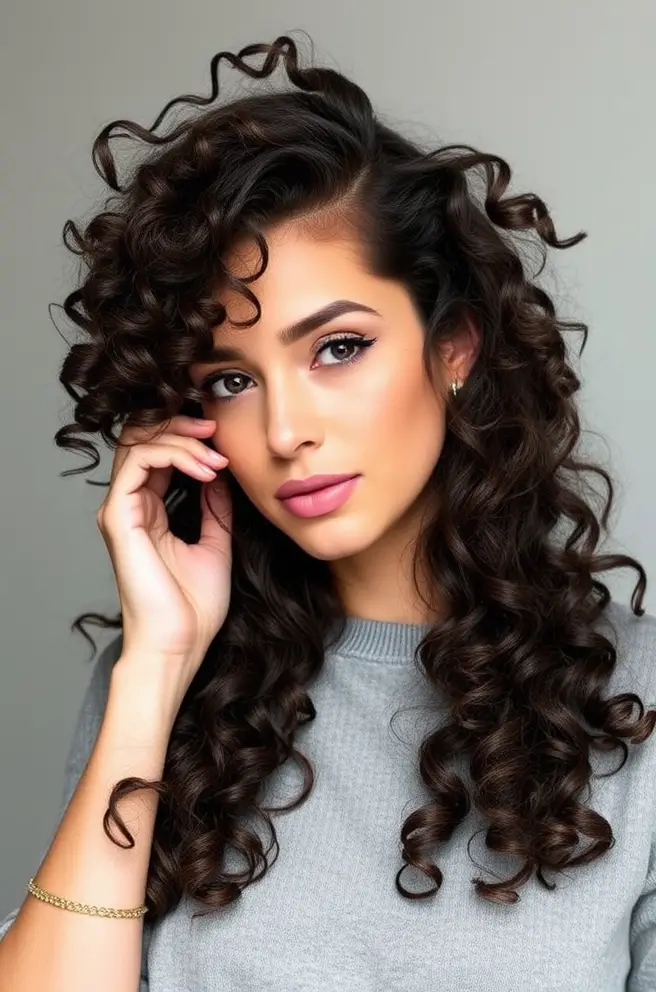 Effortless Curly Hair Mullet for Everyday Wear