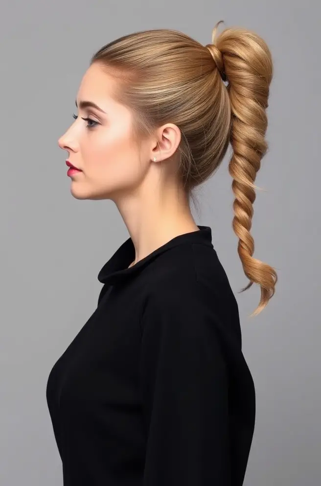 Effortless Ponytail for 2A Hair