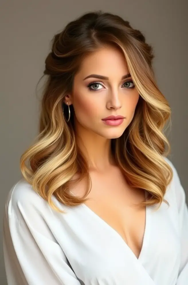 Elegant 3C Hair Half-Up Half-Down Styles