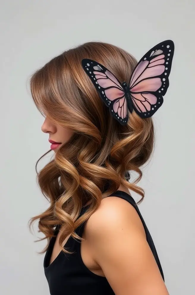 Elegant Butterfly Haircut for Wavy Hair