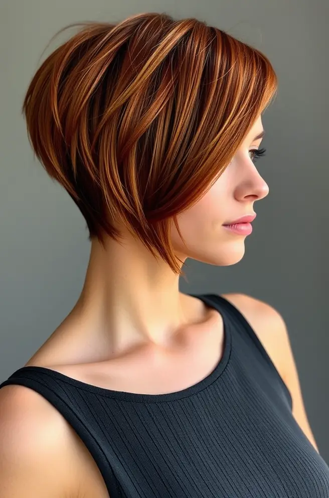 Elegant Copper Hair Color for Pixie Cuts