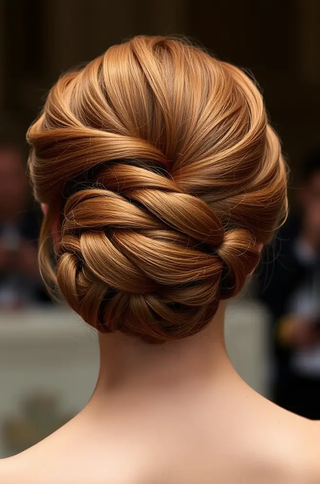 Elegant Copper Hair Updos for Formal Occasions