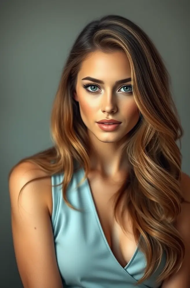 Elegant Light Brown Hair with Highlights