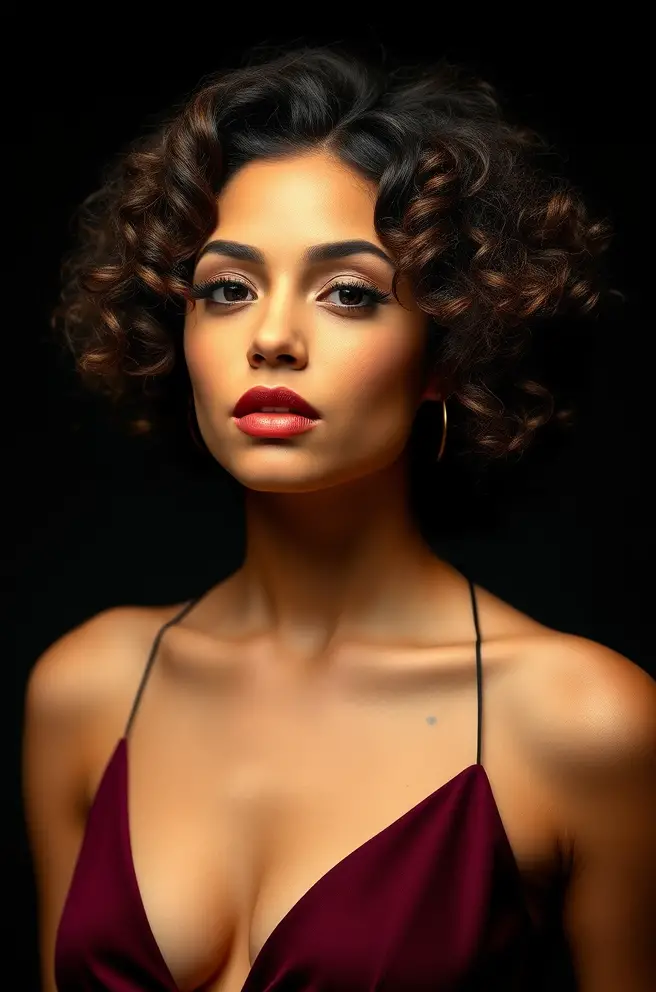 Elegant Low Fade Curly Hair Style for Sophisticated Vibes