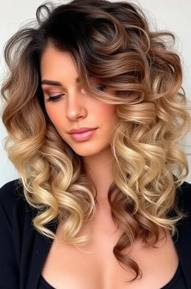 Elegant Ombre Hair Variations for Curly Textures