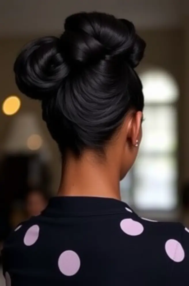 Elegant Twisted Bun for 4B Hair