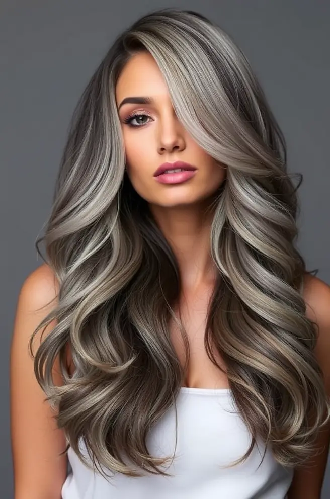 Fashionable Gray Blending Choices for Dark Hair