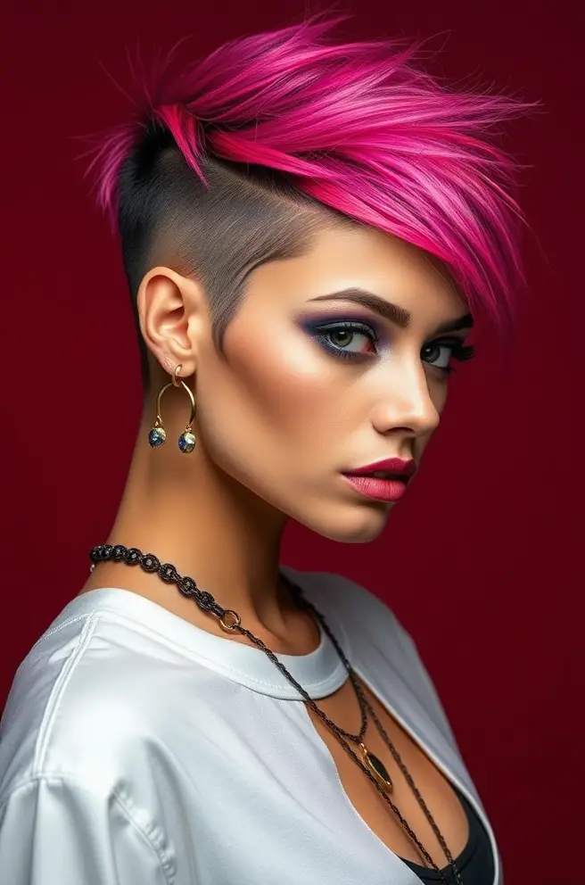 Fenty Hair: Edgy Undercut with Vibrant Highlights